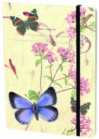 Lg Elastic Jnl-Holly blue w Flowers by New Holland Publishers