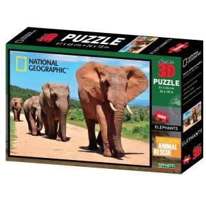 3D National Geographic Puzzle: African Elephants by Various