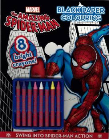 Spider-Man Black Paper Colouring Book (with Crayons) by None