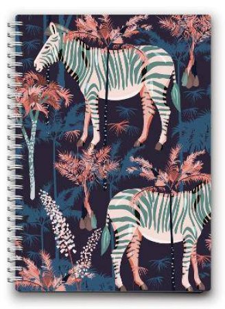 Grazing Zebras: A5 Spiral Lined Notebook by Various