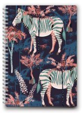 Grazing Zebras A5 Spiral Lined Notebook