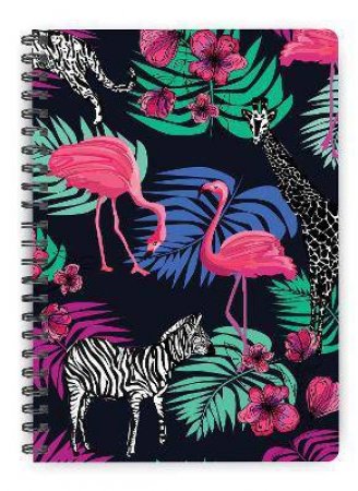 A5 Notebook Colourful Leaves B&W Animals by Various