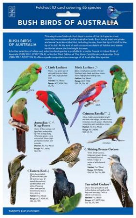 Bush Birds of Australia - ID Chart by Reed New Holland