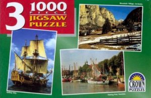 3 x 1000 Piece Jigsaw Puzzle by Various