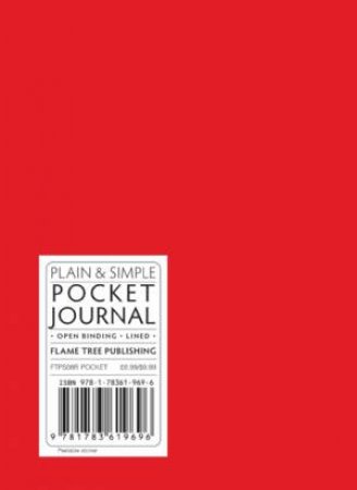 Plain and Simple Journal Pocket Red by FLAMETREE