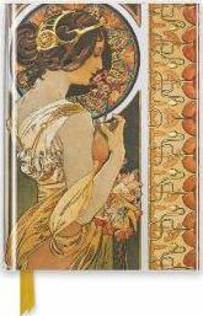 Foiled Pocket Journal #42 Alphonse Mucha: Cowslip by FLAME TREE STUDIOS