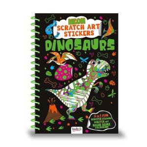 Scratch Art Sticker Fun Neon: Dinosaurs by Various