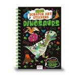 Scratch Art Sticker Fun Neon Dinosaurs