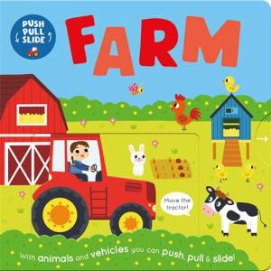 Farm - Push And Pull Slide Books by Bobby Brooks & Villie Karabatzia