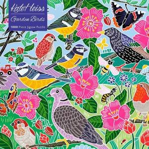 1000- Piece Jigsaw: Kate Heiss, Garden Birds by Flame Tree Studio