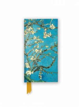 Foiled Slimline Journal: Van Gogh, Almond Blossom by FLAME TREE STUDIO