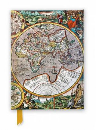 Foiled Journal: Pieter van den Keere, Antique Map of the World by FLAME TREE STUDIO