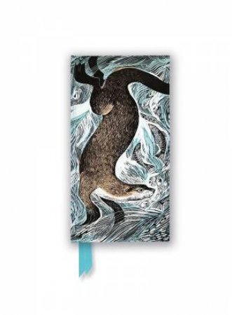 Foiled Slimline Journal: Angela Harding, Fishing Otter by FLAME TREE STUDIO