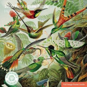 Sustainable Jigsaw: Humming Birds (1000-piece) by FLAME TREE STUDIO