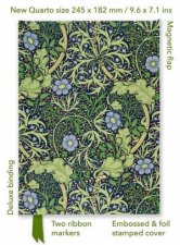 Foiled Quarto Journal William Morris Seaweed