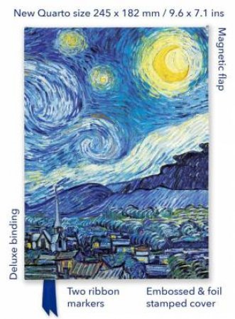 Foiled Quarto Journal: Vincent van Gogh, The Starry Night by FLAME TREE STUDIO