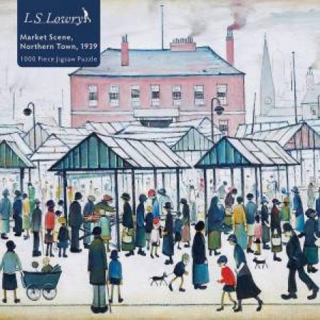 Jigsaw: L. S. Lowry, Market Scene, Northern Town, 1939 (1000-Piece) by Various