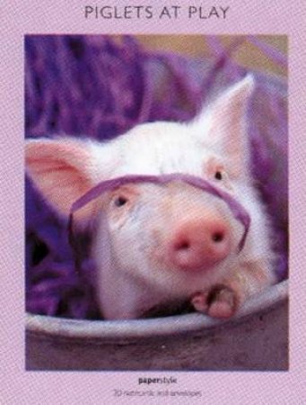 Paperstyle: Piglets At Play Notecards by Notecards & Envelopes