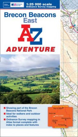 Brecon Beacons East A-Z Adventure Atlas by A-Z Maps