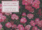 Tin Box Glory of Roses  20 Gift Cards  Envelopes