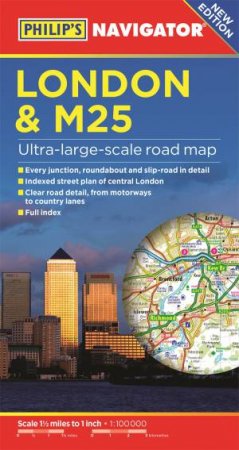 Philip's London and M25 Navigator Road Map by Philip's