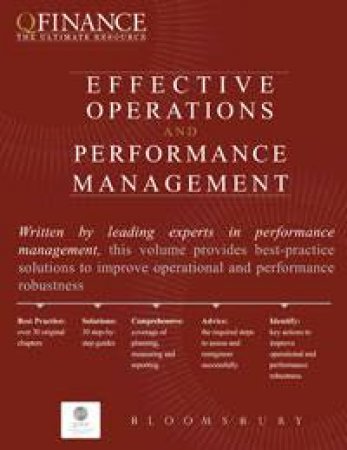Effective Operations and Performance Management by None