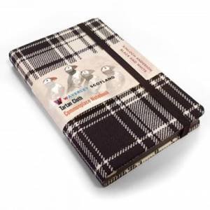 Scottish Traditions Black & White Pocket Genuine Tartan Cloth Commonplace Notebook by Various