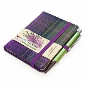 Scottish Traditions Heather Mini with Pen Pocket Genuine Tartan Cloth Commonplace Notebook by Various