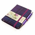 Scottish Traditions Thistle Mini with Pen Pocket Genuine Tartan Cloth Commonplace Notebook