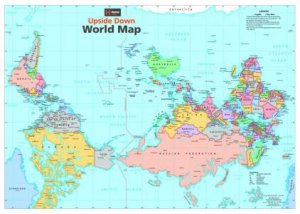 Hema Laminated Maps: Upside Down World (Tube) by Various