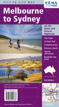 Hema City to City Map: Melbourne to Sydney, 3rd Ed. by Various