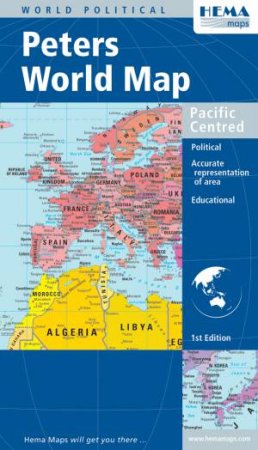 World Peters Projection Pacific Centrered Map  Map by Various