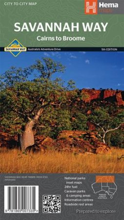 Hema Map: Savannah Way Map - Cairns to Broome, 5th Ed. by Various