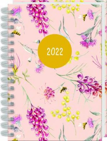 2022 A5 Wiro Diary: Pink Native Floral by Various