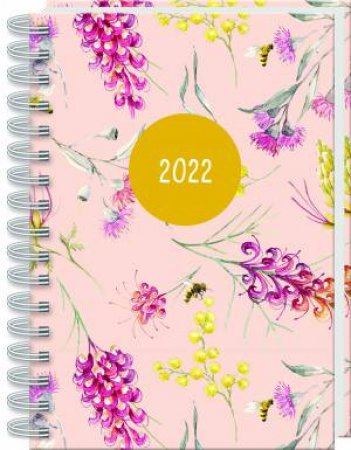 2022 Day-To-Page Diary: Pink Native Floral by Various