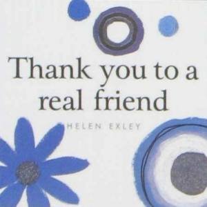 Thank You to a Real Friend by Pam Brown