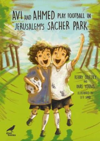 Avi And Ahmed Play Football In Jerusalem's Sacher Park by Kerry Olitzky, Inas Younis & Leti Saad