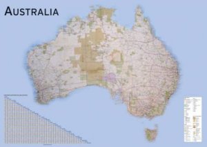 Australian Wall Map by Unknown