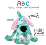 FABric Animals Pd Brd Bk Puppy Alphabet