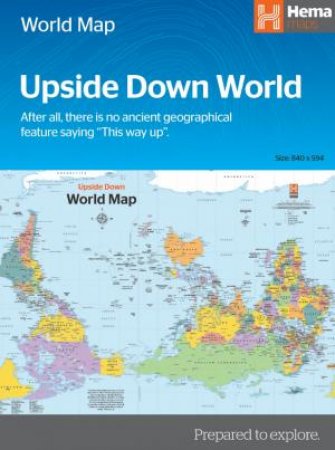 Upside Down World in Envelope Folded Map by Hema Maps