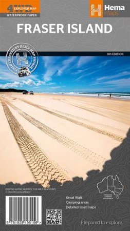 Fraser Island Map 9th Edition by Hema Maps