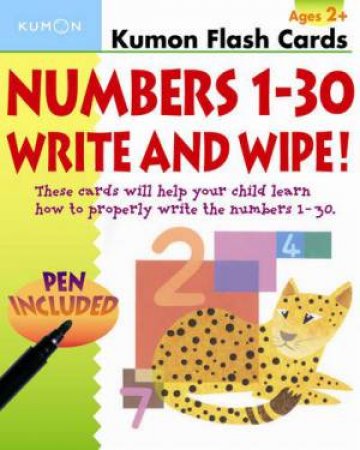 Numbers 1-30 Write And Wipe Flash Cards by Various