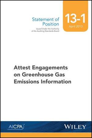 SOP 13-1 Attest Engagements On Greenhouse Gas Emissions Information by AICPA