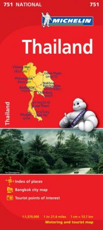 Michelin Map: Thailand 751 by Michelin