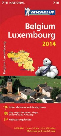 Michelin Map: Belgium and Luxembourg 2014 by Michelin