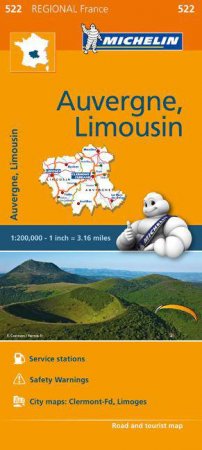 Michelin Regional Maps: Auvergne, Limousin by Michelin