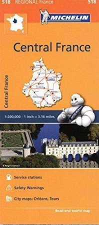 Michelin Regional Maps: Central France by Michelin