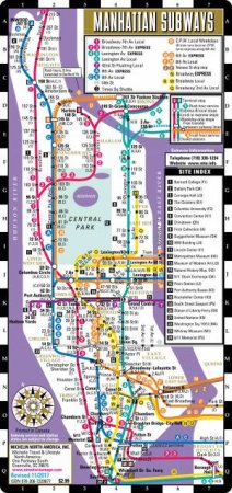 Michelin Streetwise Map Manhattan Subway Bus by Various