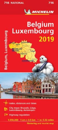 Map Belgium & Luxembourg 2019 by Michelin