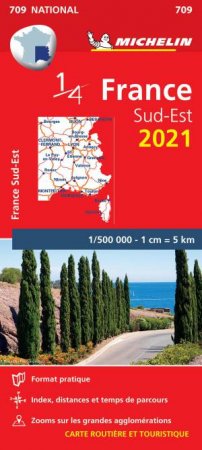 South East France Map 709 2021 by Michelin